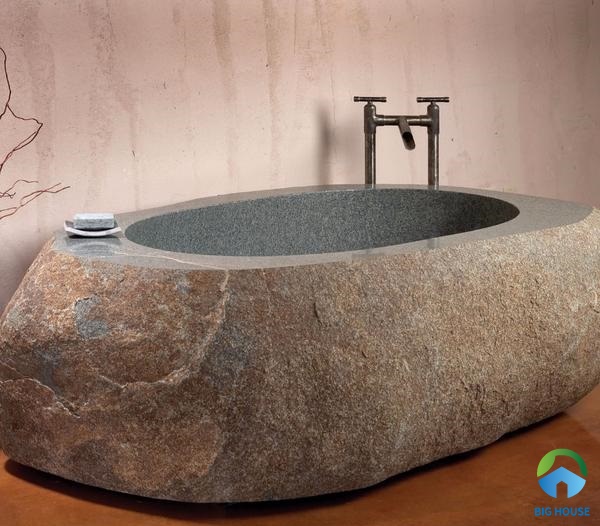 Mẫu bồn tắm đá nhân tạo đơn giản nhưng sang trọng