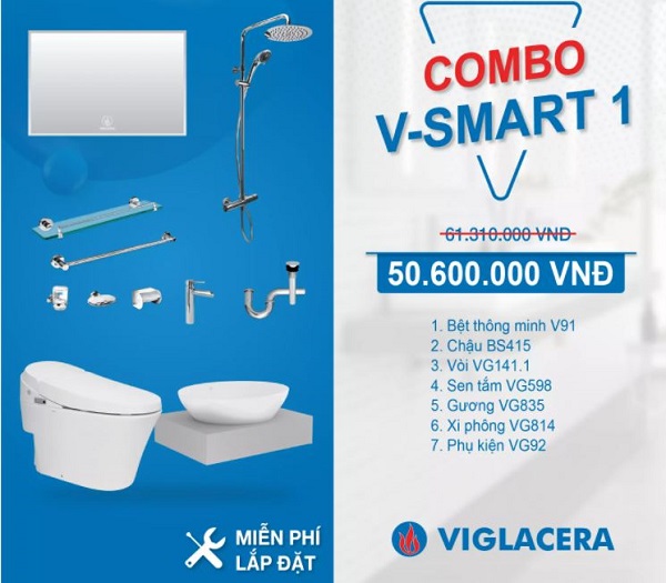 Giá thiết bị vệ sinh Viglacera 